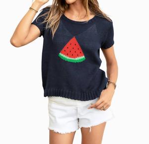 Индиго хлопковая футболка с арбузом Wooden Ships