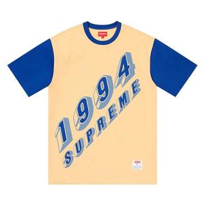 Футболка Supreme Bevel Text Ringer Tee Light Yellow, желтый