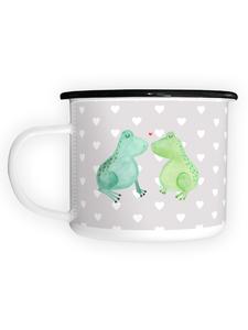Кружка XL Enamel Frog Love Mug Without Saying, пастельно-серый Mr. & Mrs. Panda