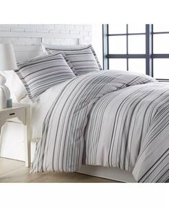 Ультрамягкие комплекты пододеяльников Coastal Stripes Southshore Fine Linens, серый