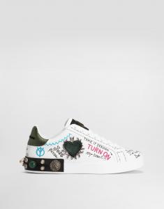 Кожаные кеды portofino Dolce & Gabbana, мультиколор