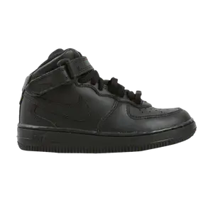 Кроссовки Nike Force 1 Mid PS 'Triple Black', черный