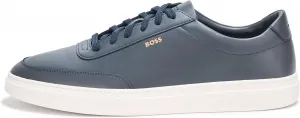Мужские теннисные кроссовки BOSS Kieran из гладкой кожи, темно-синий