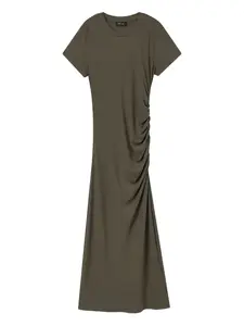 Платье-футболка со сборками Tout A Coup, коричневый