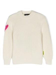 Толстовка вязки интарсия с круглым вырезом Barrow kids, бежевый