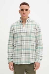 Хлопковая рубашка Tommy Jeans, зеленый