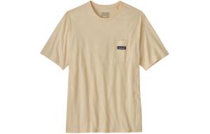 Футболка с карманом в полоску Patagonia, слоновая кость