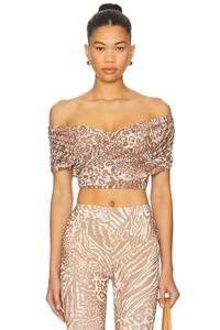 Топ Fabiola Afrm, taupe animal