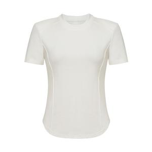 Повседневная однотонная футболка Deep Breath с подкладкой на плечах, белый