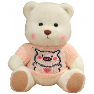 Кукла тряпичная girlish heart, милый плюшевый медвежонок с шарнирами и свитером, длина 30см Love Bingqing
