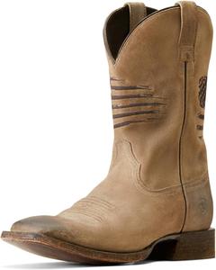 Мужские кожаные вестерн-бутсы Ariat Circuit Patriot, серый