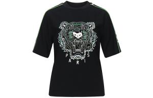 Футболка женская Kenzo Classic Tiger Head, черный / бело-зеленый