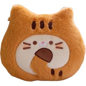 Мягкие и нежные печенья с маслом, плюшевая игрушка тигровая кошка, плюшевая кукла высота 23см Fat Fat Dragon