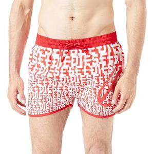 Diesel Мужские пляжные шорты, красные