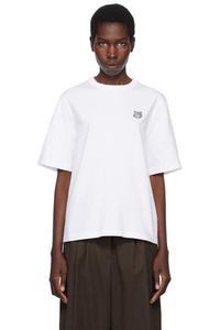 Белая футболка с нашивкой в ​​виде головы лисы Comfort Maison Kitsuné