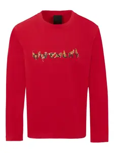 Футболка с длинными рукавами и логотипом Givenchy Kids, красный