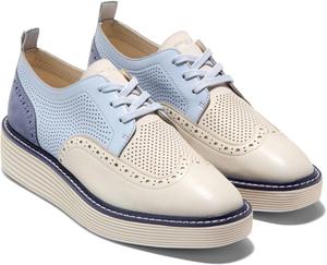 Женские ботинки Cole Haan Originalgrand Platform Wingtip, серебряный
