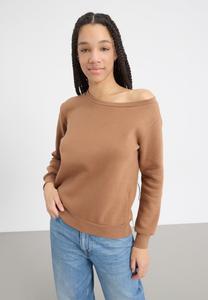 Толстовка Even&Odd BASIC OFF SHOULDER SWEATSHIRT, Light Brown