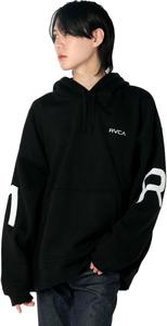 Мужская толстовка RVCA с высокой посадкой и вырезом на спине (модель осень/зима 2025), черный