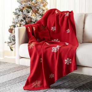 Плед Safavieh Frosty Wish Throw, 50x60 см, красный / белый