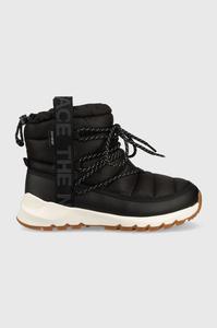 Женские зимние ботинки The North Face THERMOBALL LACE UP WP стеганые на шнуровке, черный