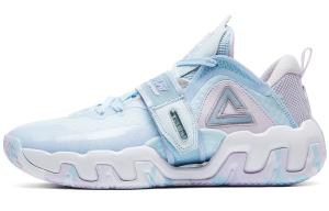 Rockman 1.0 V2 Мужские баскетбольные кроссовки низкие с цветовой схемой "Мороженое с морской солью" амортизация отскок голубой PEAK