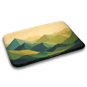 Коврик для ванной Tulup Geometrische Berge, 75x1x75 см, желтый