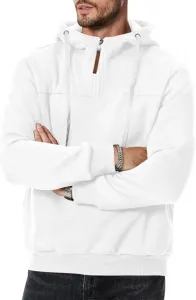 Мужская худи с молнией, капюшон, однотонная, длинный рукав