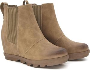 Женские ботильоны на клиновидной подошве Athlefit, комфортные ботинки на низком каблуке, Khaki