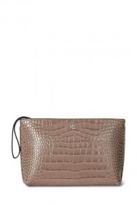 Кожаная сумка-клатч Lauren Ralph Lauren, коричневый