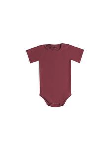 Sämann Детский боди из 100% органического хлопка, застежка на кнопках, короткие рукава, без ребристой вязки, малиновый цвет