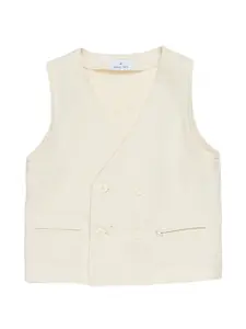 Двубортный топ без рукавов Manuel Ritz Kids, бежевый