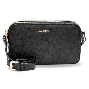 Сумка через плечо Lazarotti Bologna Leather Umhängetasche Leder 18 см, черный