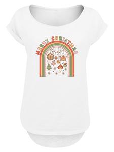 Футболка F4NT4STIC Long Cut T-Shirt Merry Weihnachten Cozy Vibes, белый