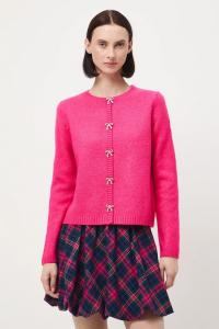 Кардиган из смесовой шерсти Medicine, розовый