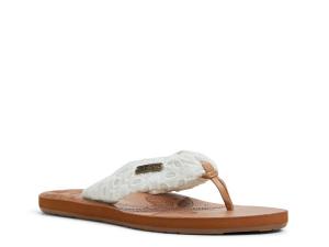 Сандалии Roxy Tulum Flip Flop, белый