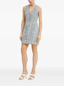 Мини-платье Sadie из твида с пуговицами спереди GUESS USA, серый