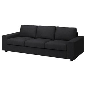 3-местный диван VIMLE IKEA, цвет with wide armrests/hillared anthracite
