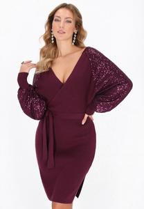Faina Вязаное платье в темно-фиолетовом цвете