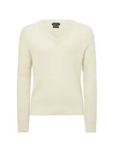 Свитер с V-образным вырезом Tom Ford, белый
