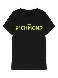 John Richmond Junior футболка с логотипом, черный