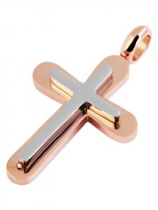 Adeliás Кулон унисекс - крест из нержавеющей стали серебристого цвета