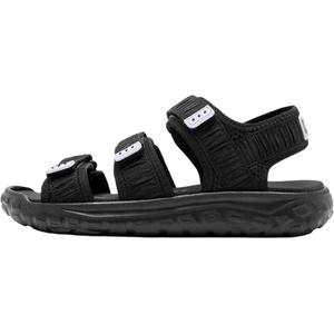 Детские сандалии с низким верхом, устойчивые к износу и скольжению, для подростков QIAODAN, черный/серый/фиолетовый