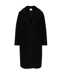 Шерстяное черное пальто Tiffany, черный