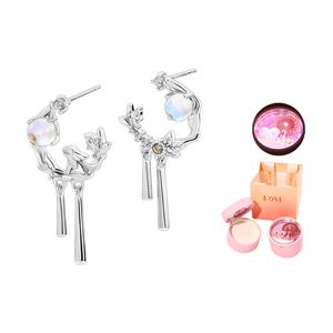 XXOFF Серьги из стерлингового серебра 925 пробы для женщин Silver White