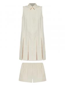 Мини-платье из хлопка Moncler, белый