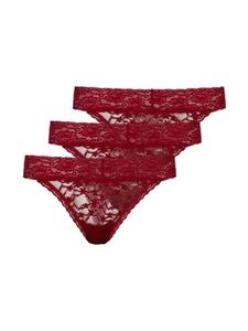Стринги SNOCKS Tangas aus Spitze 3 Stück, цвет dunkelrot