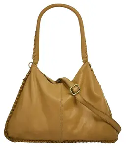 Шоппер Samantha Look, натуральная кожа, производство Италия, желтый