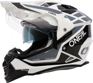 Мотокроссовый шлем Oneal sierra r, White/Gray/Black