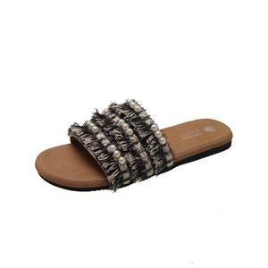 TAFN Тапочки-слайды женские, износостойкие, черные